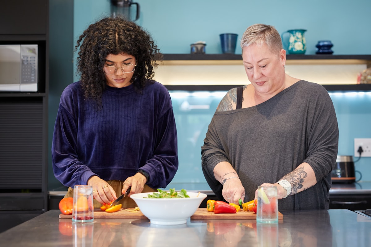 Fresh vegetables and balanced nutrition ingredients